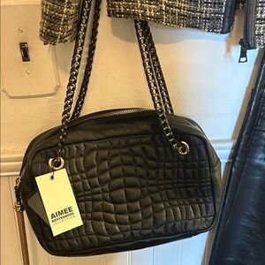 Aimee Kestenberg Black Quilted Shoulder Bag